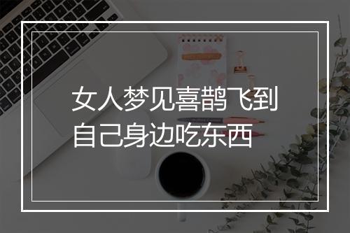 女人梦见喜鹊飞到自己身边吃东西