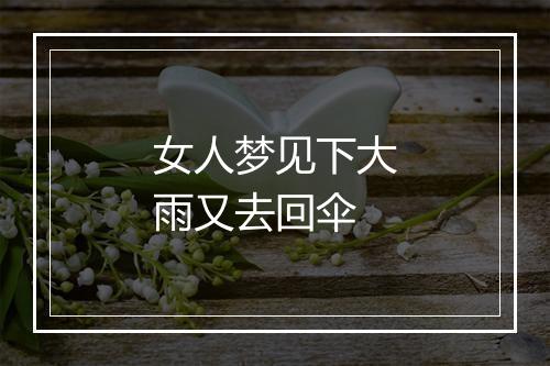 女人梦见下大雨又去回伞