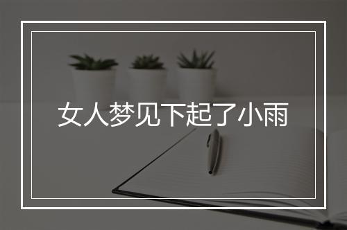 女人梦见下起了小雨