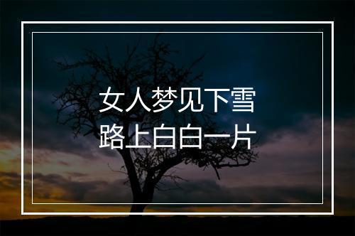 女人梦见下雪路上白白一片