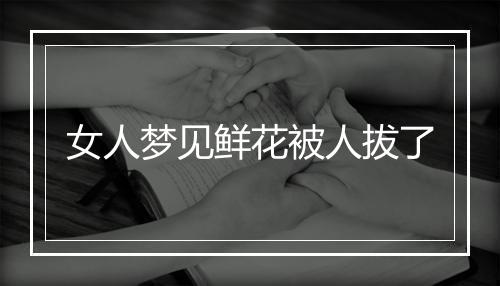 女人梦见鲜花被人拔了