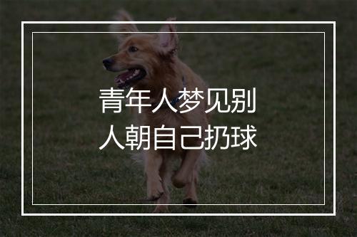 青年人梦见别人朝自己扔球