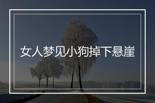 女人梦见小狗掉下悬崖