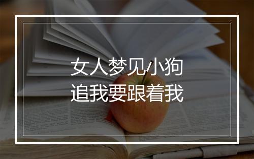 女人梦见小狗追我要跟着我