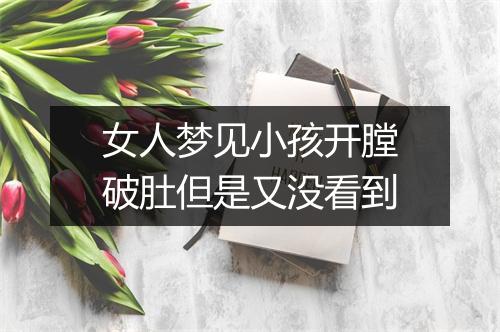 女人梦见小孩开膛破肚但是又没看到