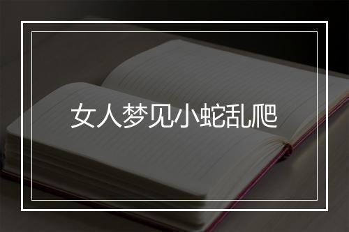 女人梦见小蛇乱爬