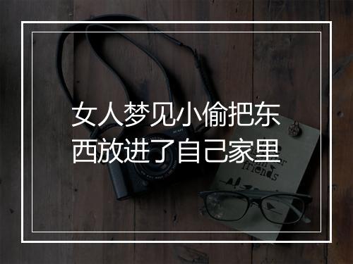 女人梦见小偷把东西放进了自己家里