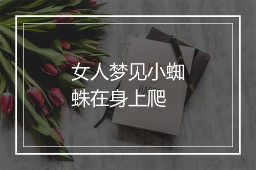 女人梦见小蜘蛛在身上爬