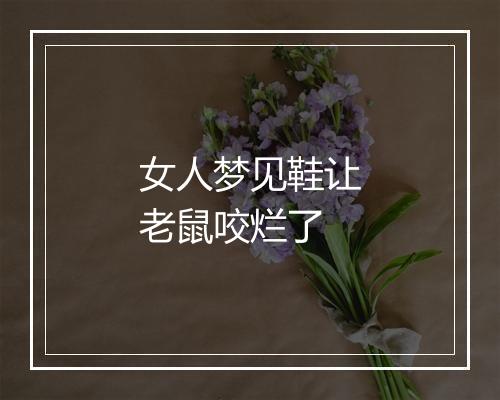 女人梦见鞋让老鼠咬烂了