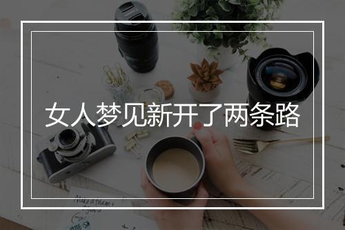 女人梦见新开了两条路