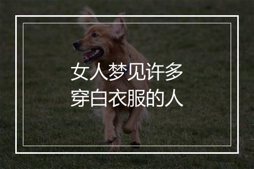 女人梦见许多穿白衣服的人