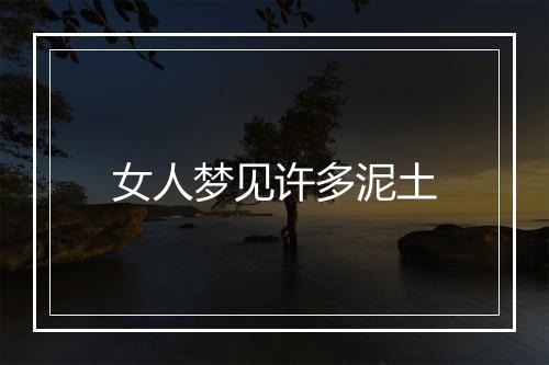 女人梦见许多泥土