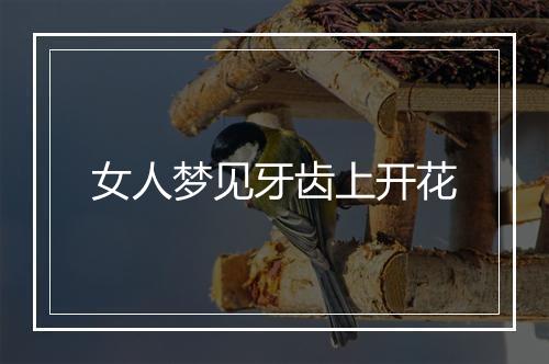 女人梦见牙齿上开花