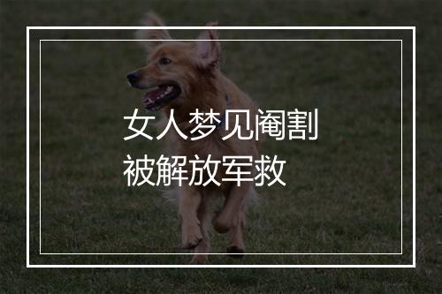 女人梦见阉割被解放军救