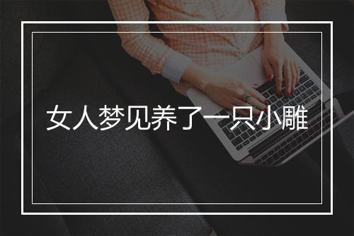 女人梦见养了一只小雕