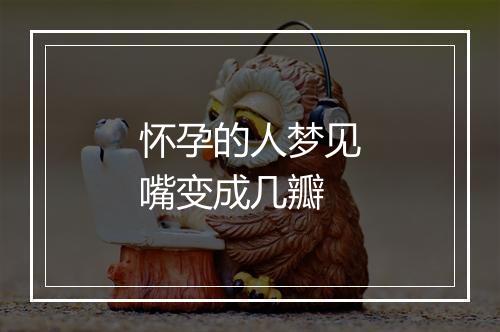 怀孕的人梦见嘴变成几瓣