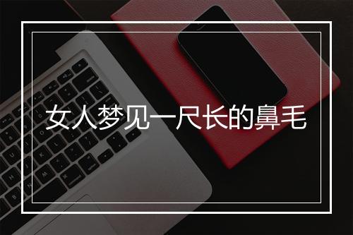 女人梦见一尺长的鼻毛