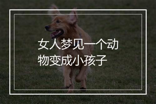 女人梦见一个动物变成小孩子