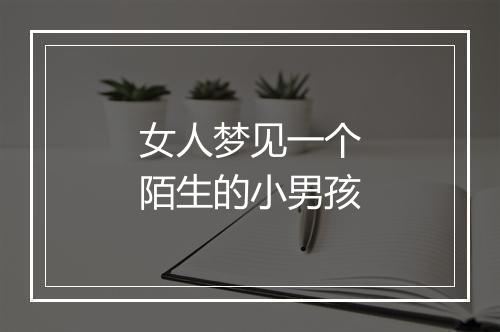 女人梦见一个陌生的小男孩