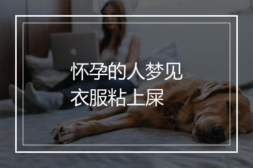 怀孕的人梦见衣服粘上屎