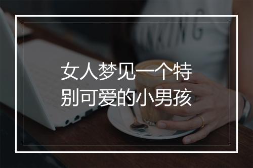 女人梦见一个特别可爱的小男孩