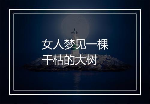 女人梦见一棵干枯的大树