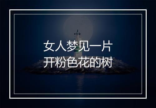 女人梦见一片开粉色花的树