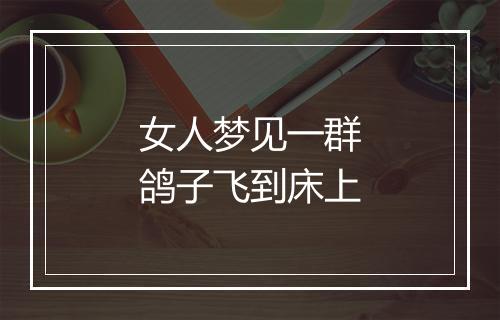 女人梦见一群鸽子飞到床上