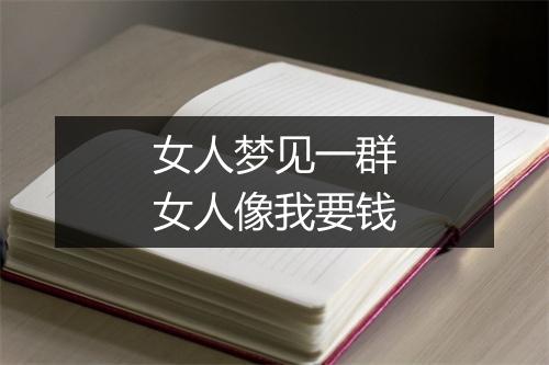 女人梦见一群女人像我要钱