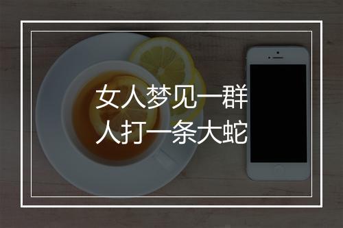 女人梦见一群人打一条大蛇