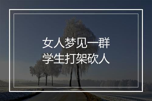 女人梦见一群学生打架砍人