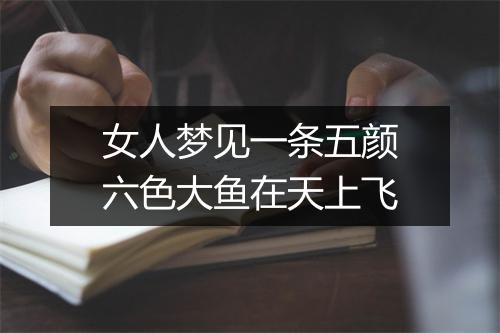 女人梦见一条五颜六色大鱼在天上飞