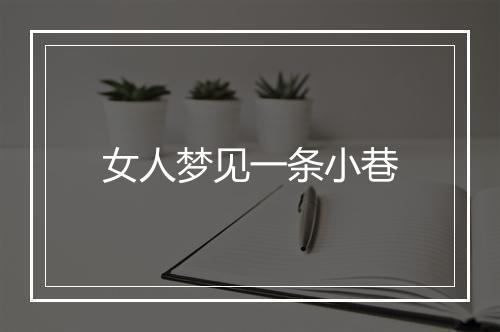 女人梦见一条小巷