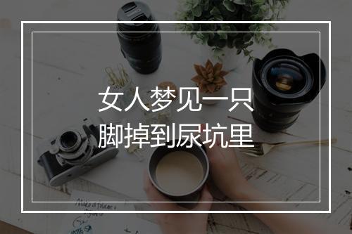 女人梦见一只脚掉到尿坑里