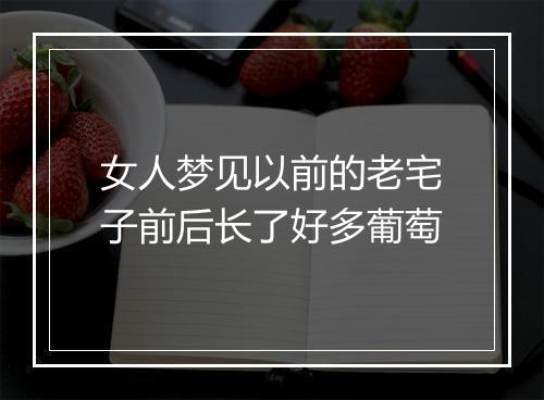 女人梦见以前的老宅子前后长了好多葡萄