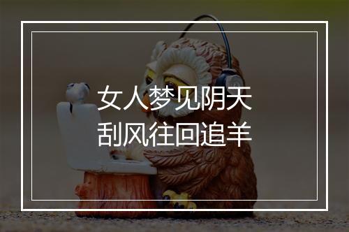 女人梦见阴天刮风往回追羊