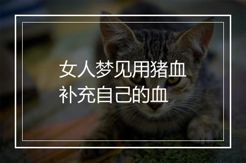 女人梦见用猪血补充自己的血