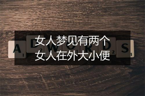 女人梦见有两个女人在外大小便