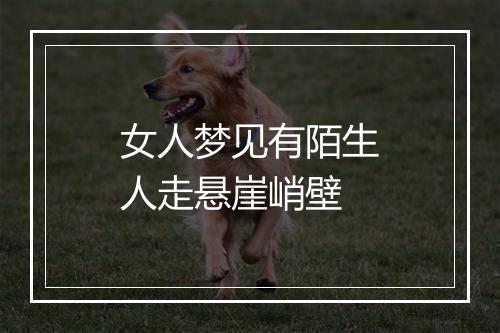 女人梦见有陌生人走悬崖峭壁