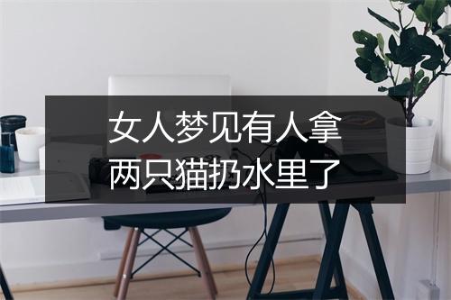 女人梦见有人拿两只猫扔水里了