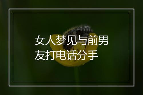 女人梦见与前男友打电话分手