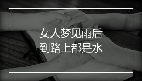 女人梦见雨后到路上都是水