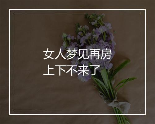 女人梦见再房上下不来了