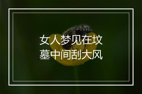 女人梦见在坟墓中间刮大风