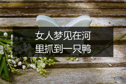 女人梦见在河里抓到一只鸭