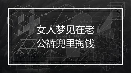 女人梦见在老公裤兜里掏钱