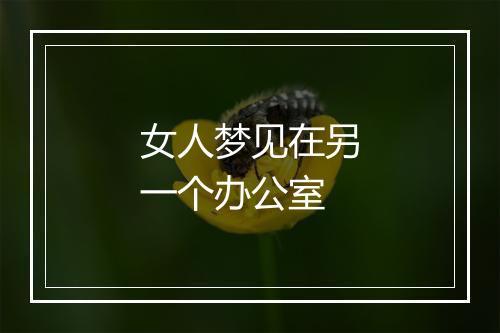 女人梦见在另一个办公室