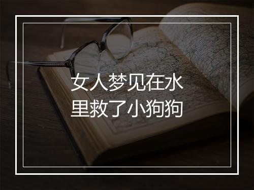 女人梦见在水里救了小狗狗