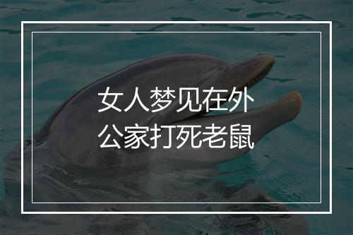 女人梦见在外公家打死老鼠