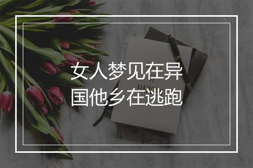 女人梦见在异国他乡在逃跑